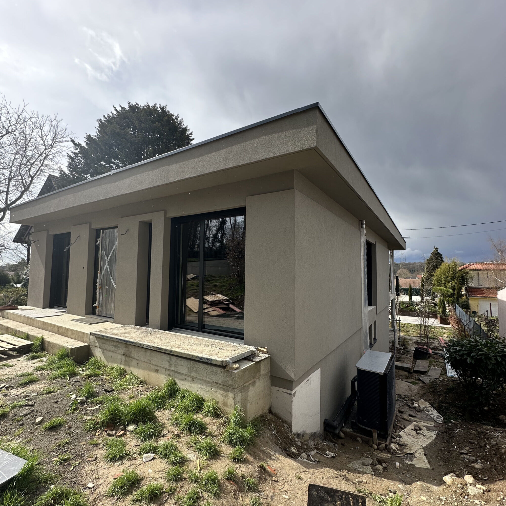 Chantier d&#8217;un ravalement de façade Brunstatt Guebwiller