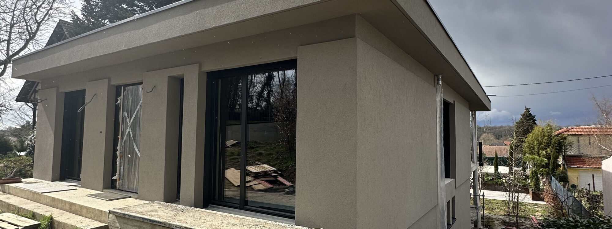 Chantier d&#8217;un ravalement de façade Brunstatt Guebwiller