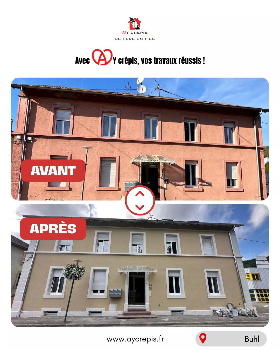 Rénovation d’une maison à Buhl (68) : toiture et ravalement de façade Wittelsheim 1